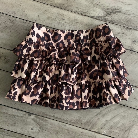 Gap Ruffle Animal Print Skirt - Picture 1 of 5